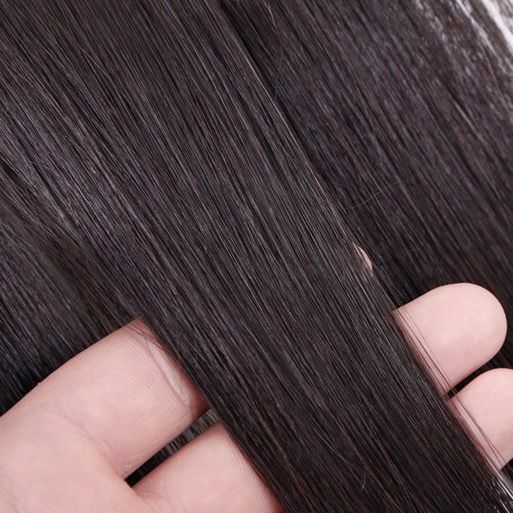 Head Covering Wig Natural Invisible One-Piece Short Straight Hair Replacement Patch Lightweight Seamless Synthetic Wig Peaceful Pleasures Health and Wellness