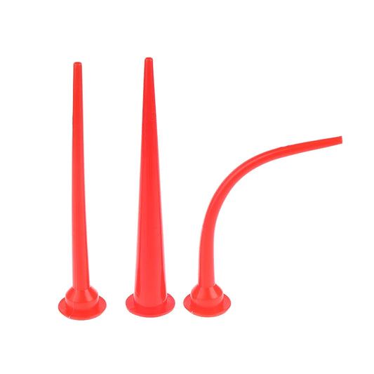 1/2/3sets Eco-friendly ABS Plastic Caulking Nozzle Applicator Sausage Caulking Extension Tool Camber/Long Caulking Nozzle Set Peaceful Pleasures Health and Wellness