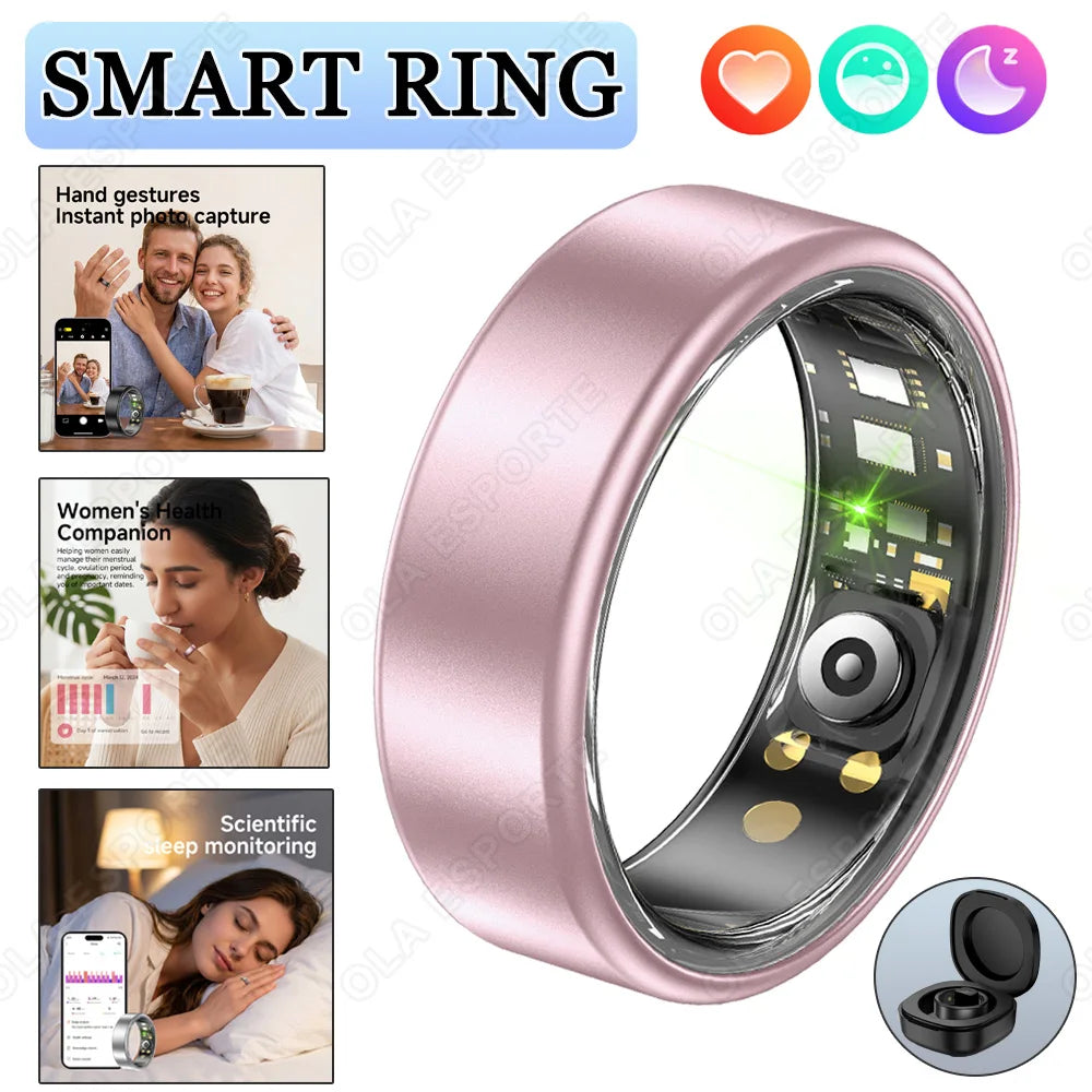 Smart Ring | Heart Rate, Sleep & SpO₂ Tracker + Charging Case