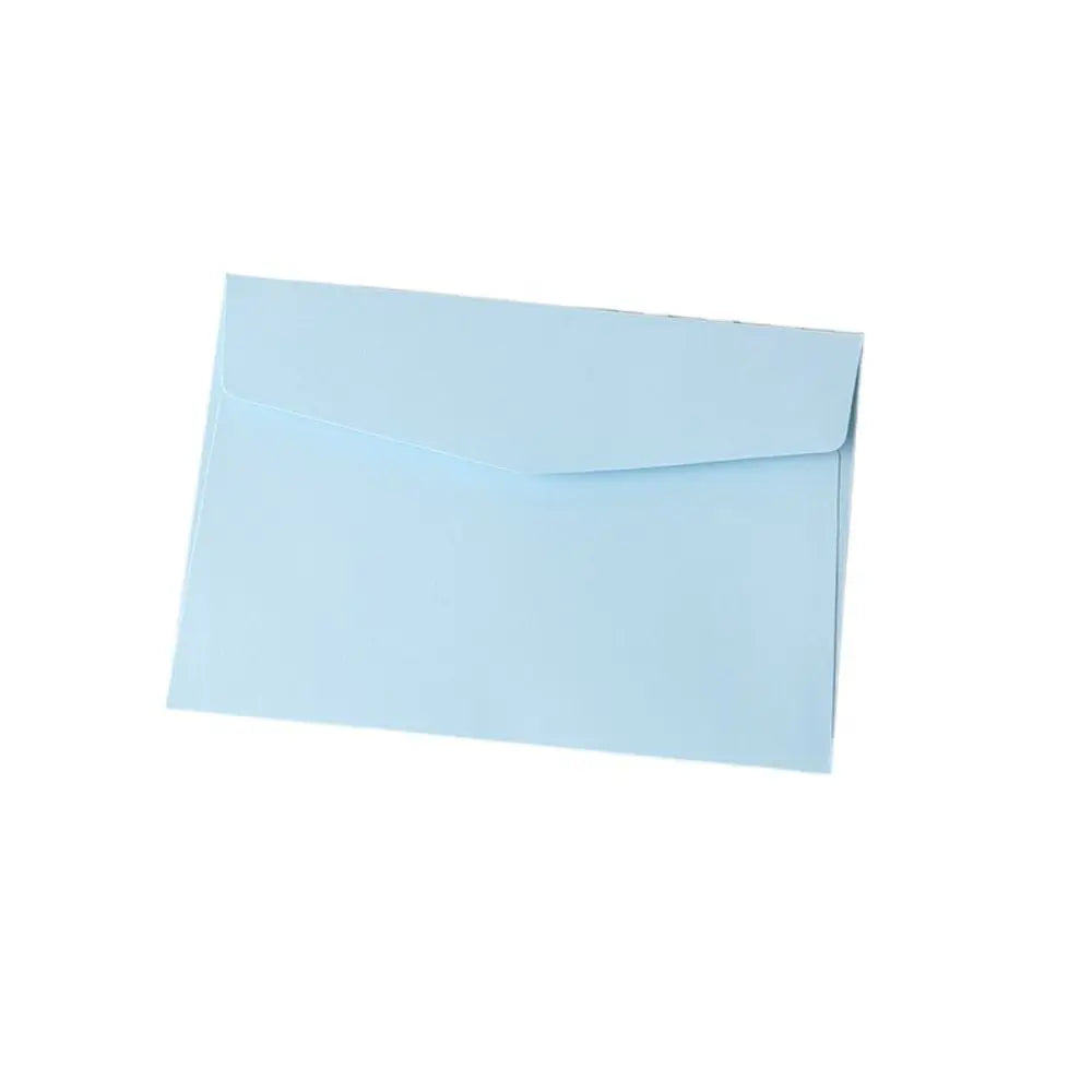 10pcs Mini Macaron Color Envelopes Blank High Appearance Macaron Color Greeting Cards Candy Color DIY Packing Envelope Peaceful Pleasures Health and Wellness blue