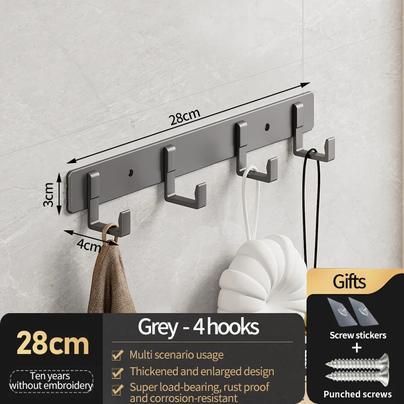 YUNJIEYA Aluminum Wall Hooks – Coat, Robe & Wardrobe Hanger