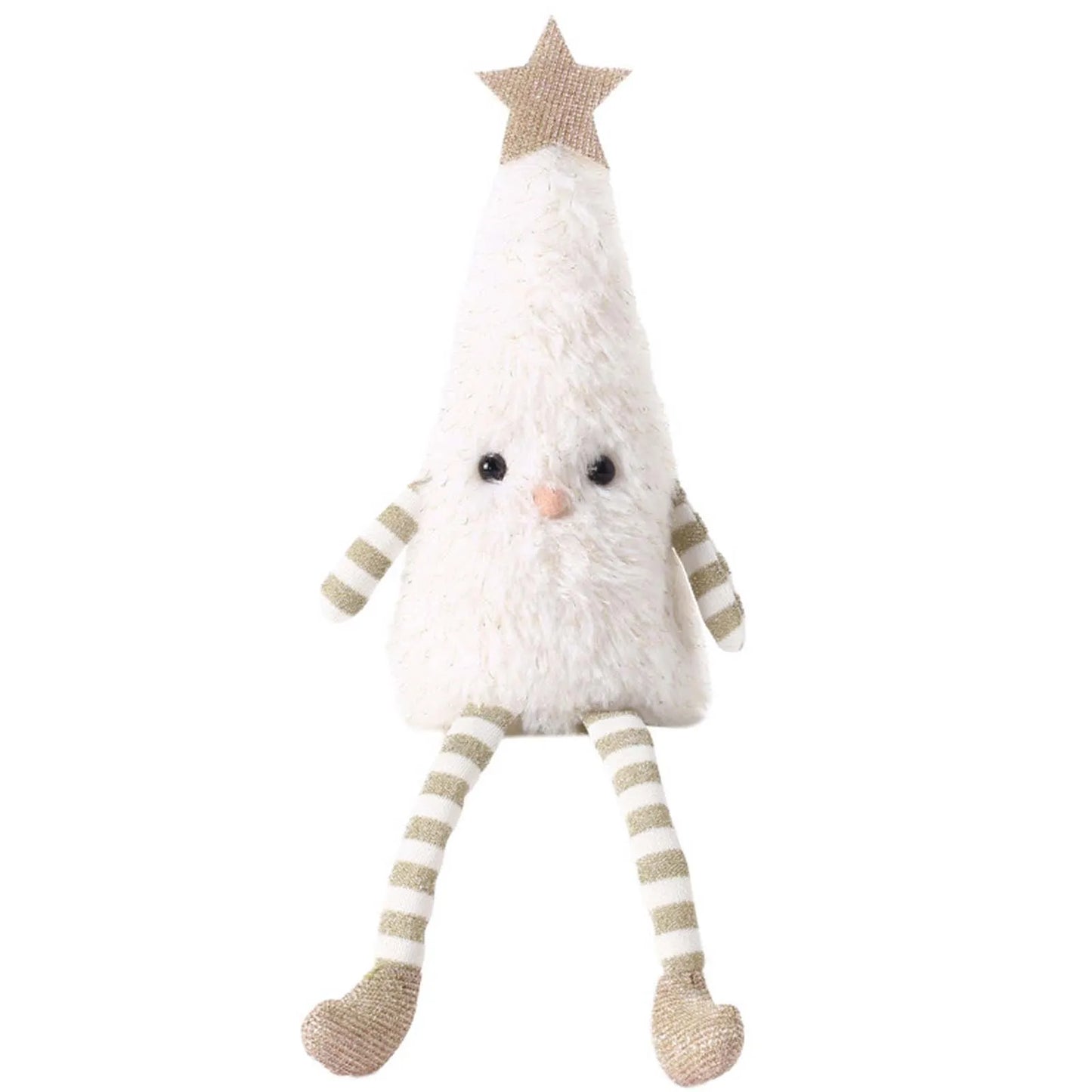 Christmas Tree Gnome Doll Dining Tabletop Figurines Home Decoration Suitable for Fireplace Shelf Window Peaceful Pleasures Health and Wellness White