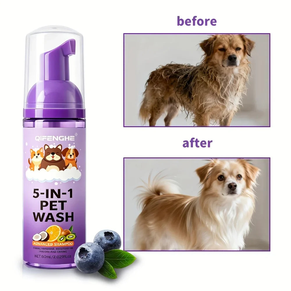 No Rinse Dog & Cat Shampoo – Waterless Foam, Tear-Free