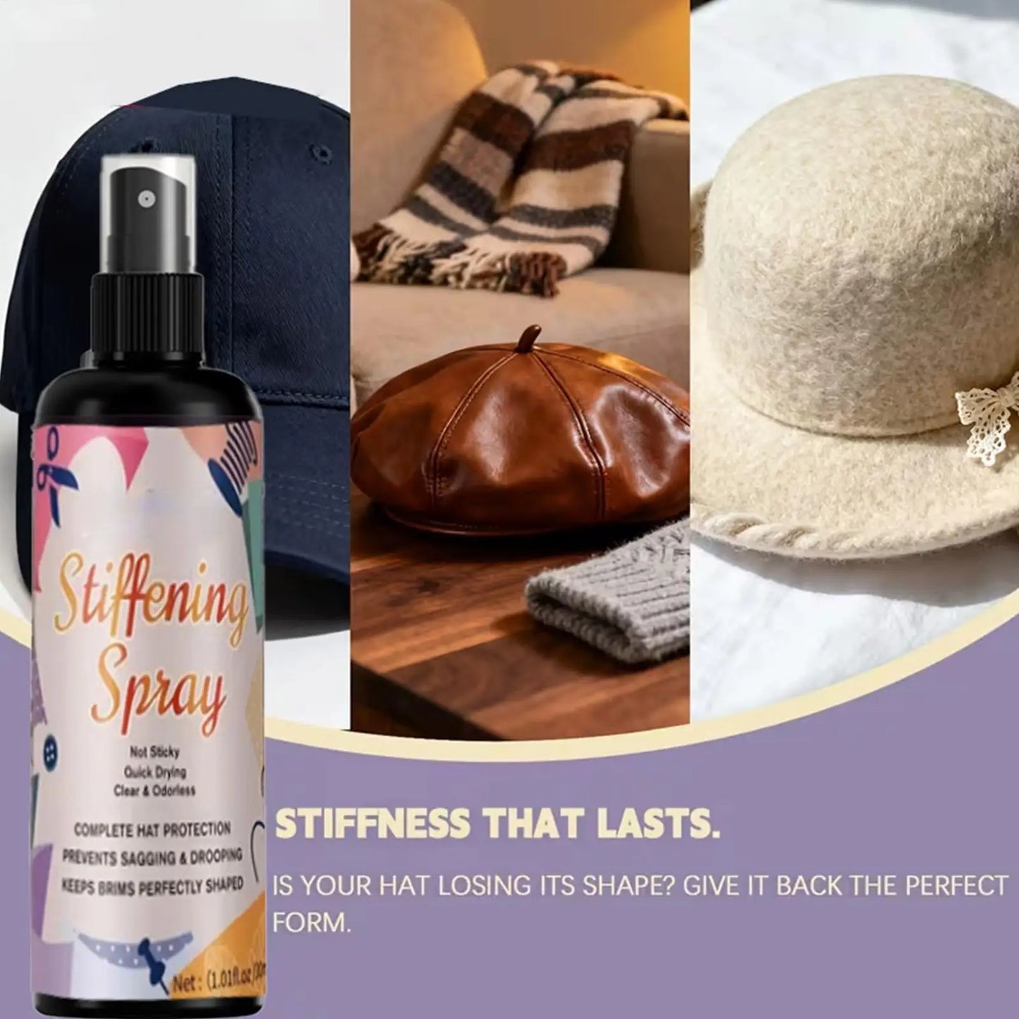 Fabric Stiffener Spray 100ml – Crochet, Lace & Hat Hardener