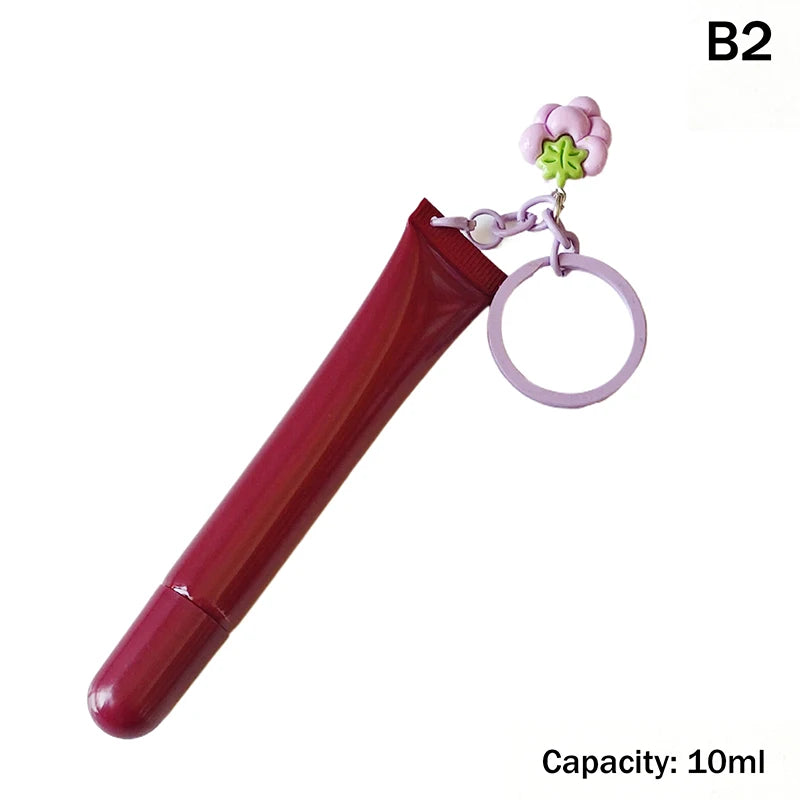 Refillable Lip Gloss Tube with Keychain | 10/15ml DIY