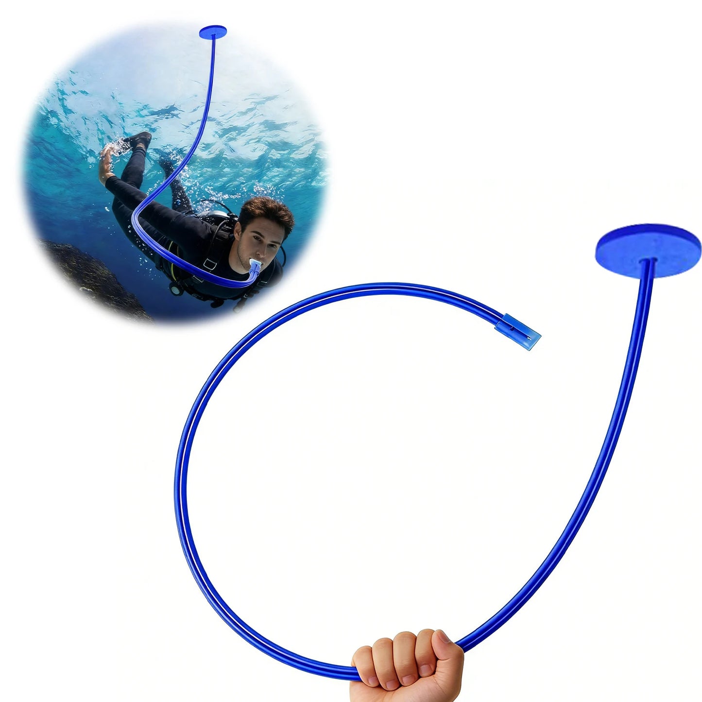 Diving Snorkel Breathing Tube Easy To Carry Diving Dry Snorkel Underwater Snorkeling Equipment for Freediving Swim Training Peaceful Pleasures Health and Wellness