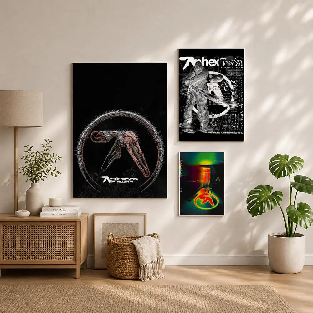 Band A-Aphex TwinS Poster HD Self Adhesive Waterproof Wall Art Ideal for Home Office Dorm Bedroom Great Gift Peaceful Pleasures Health and Wellness