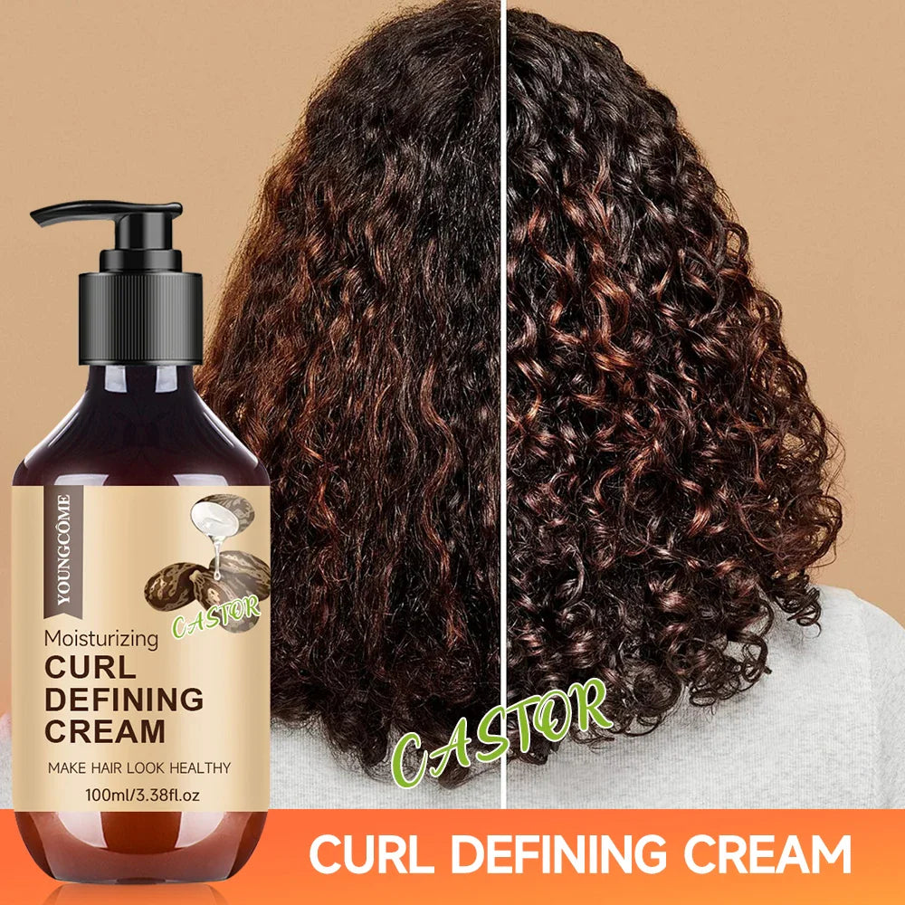 YOUNGCOME Castor Oil Curl Activator Cream | Frizz Control