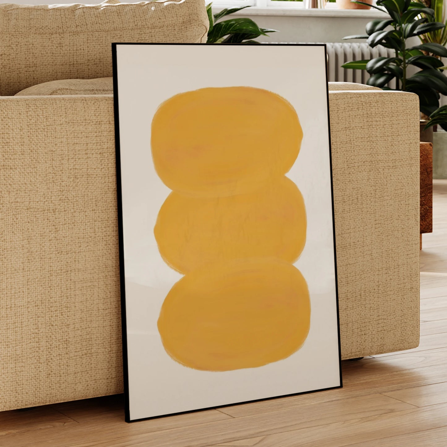 Abstract Shapes Canvas Wall Art Print | Modern Home Decor