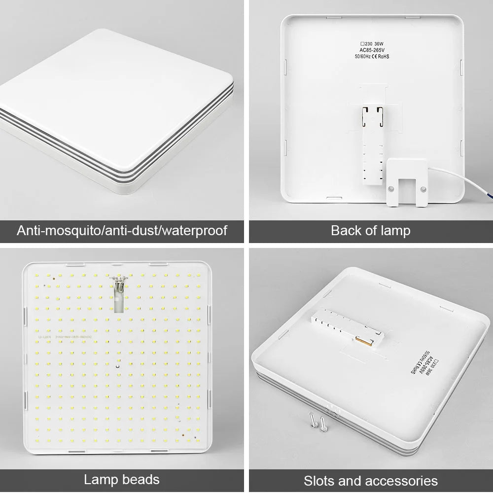 30CM Square LED Panel Ceiling Light 18W–48W Warm/Cool White
