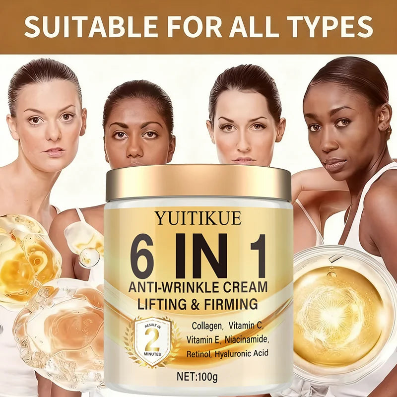 YUITIKUE 2 Min Lift Cream | Retinol, Collagen & Hyaluronic Acid Anti-Aging Face Cream Peaceful Pleasures Health and Wellness