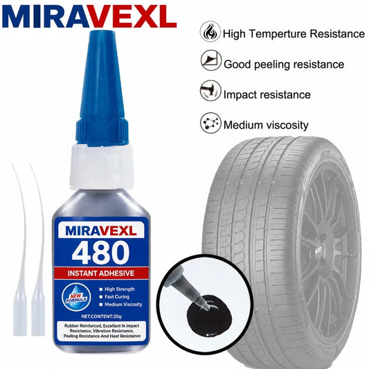 Black Instant Adhesive 480 SuperGlue High Strength Fast Curing Tough Rubber Bond Cyanoacrylate For Metal Plastic Wood Car Repair Peaceful Pleasures Health and Wellness