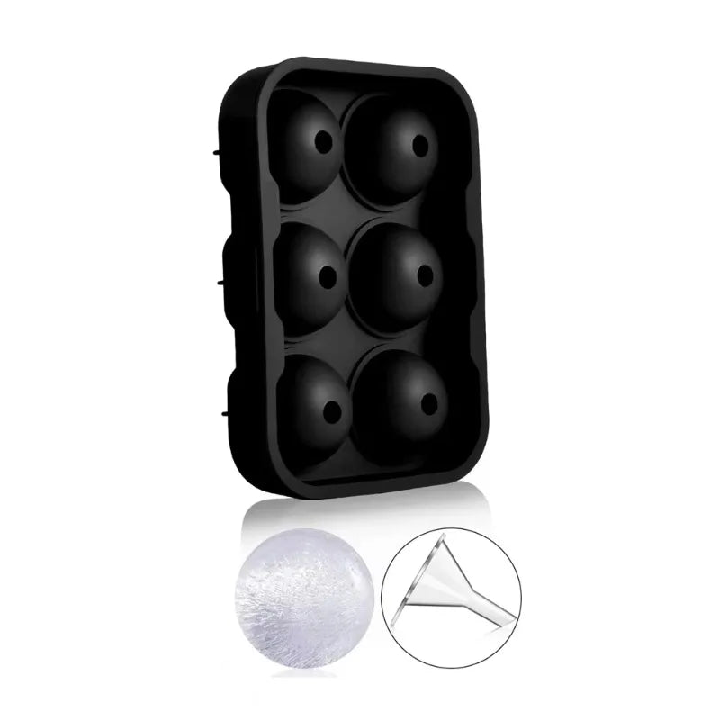 2026 1Pcs 6-Grid round & Square Ice Cube Mold Ball Ice Maker for Whiskey Cocktails Homemade Beverage Chiller Home Bar Accessory Peaceful Pleasures Health and Wellness
