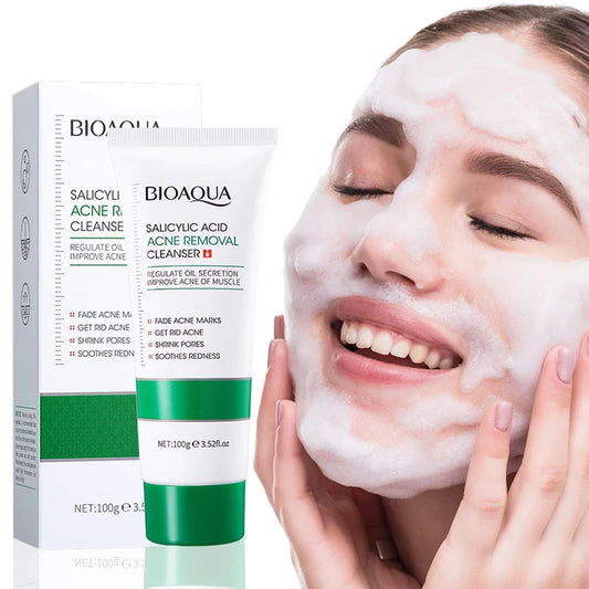 BIOAQUA Salicylic Acid Facial Cleanser – Acne & Oil Control Foaming Facial Cleanser Peaceful Pleasures Health and Wellness Default Title