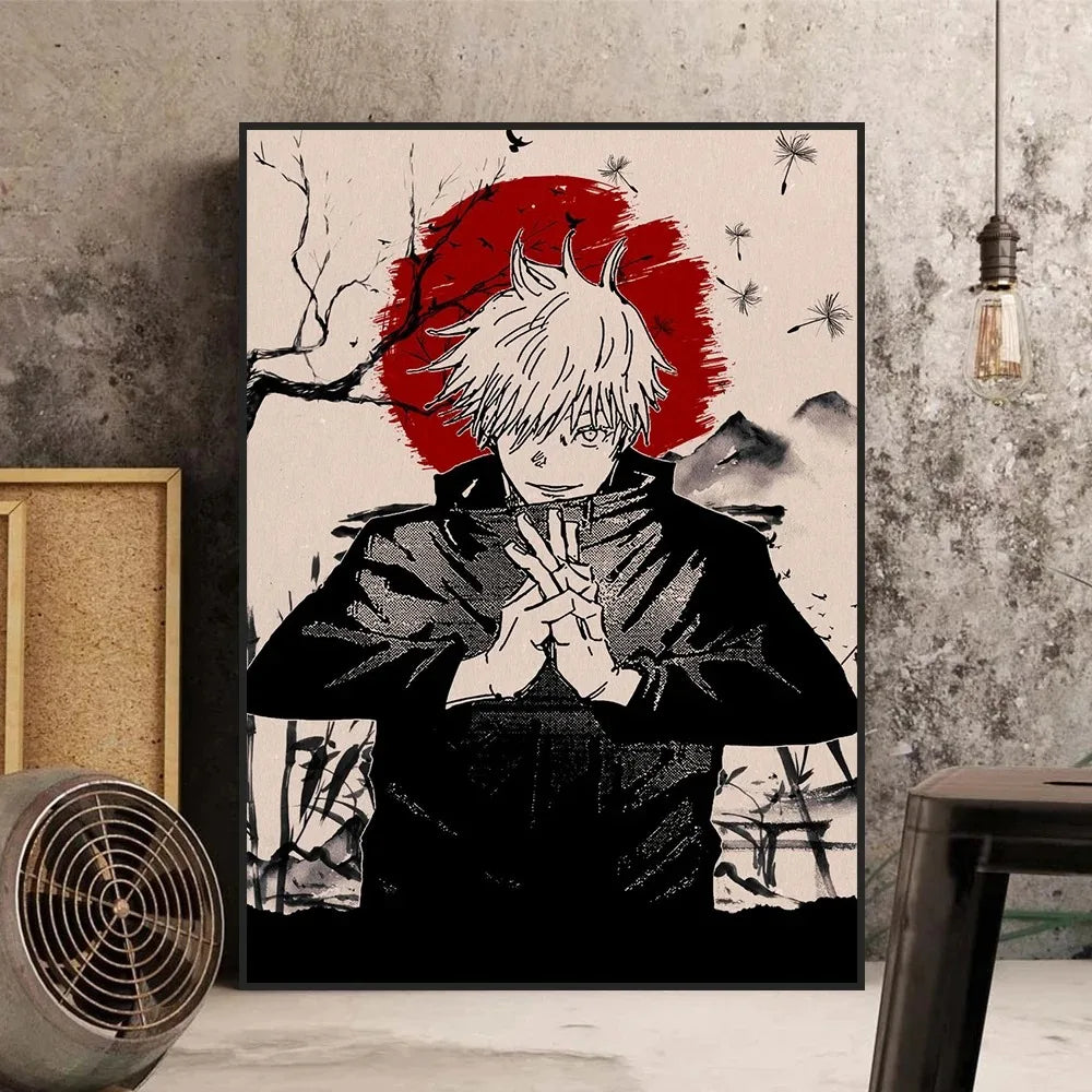 Jujutsu Kaisen Gojo Satoru Canvas Wall Art | Anime Room Decor