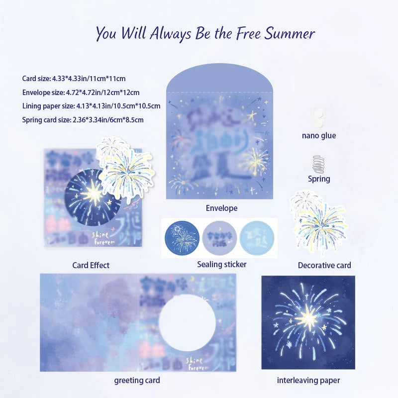 3D Greeting Card Envelope Lucky Arrival Series Birthday Wishes