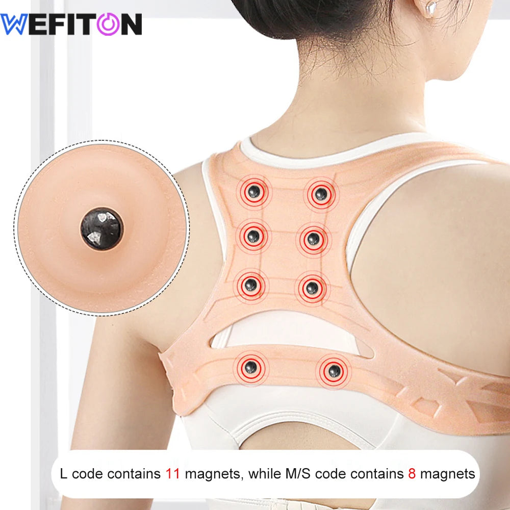 1PCS Silicone Magnetic Posture Corrector for Women & Men, Back Brace, Shoulder Brace, Back Brace for Lower Back Pain Women Peaceful Pleasures Health and Wellness