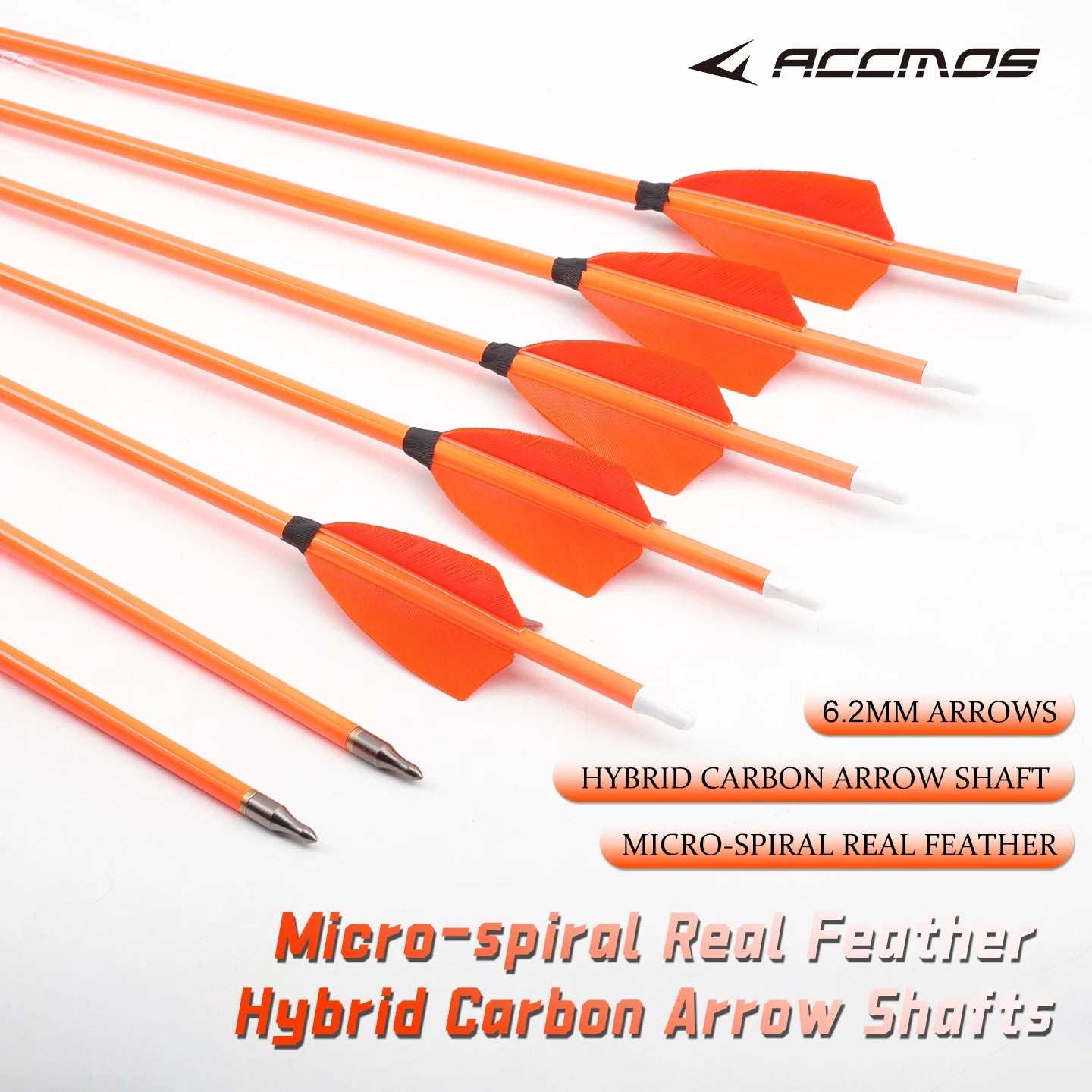 6 12 Mixed Carbon Arrow ID6 OD Sp500 Turkey Feather Archery Hunting