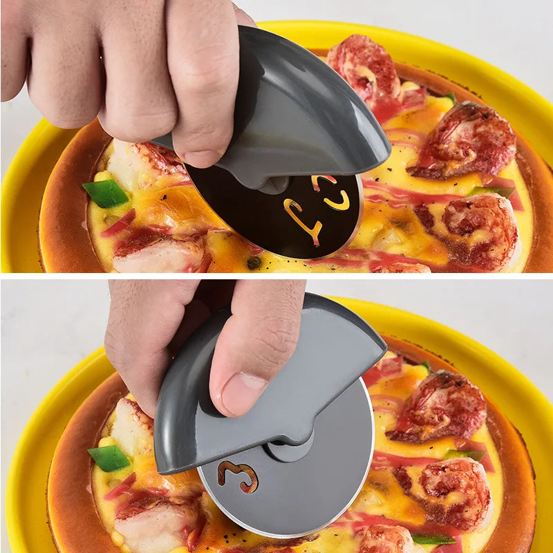 Stainless Steel Pizza Wheel Cutter with Lid – Roller Dough Slicer & Pastry Tool