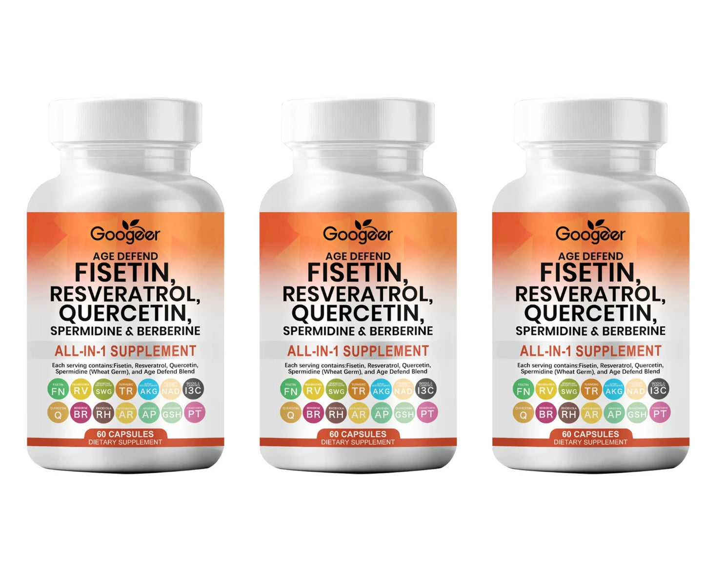 Daily Wellness Formula | Fisetin Resveratrol Quercetin Berberine 60 Caps