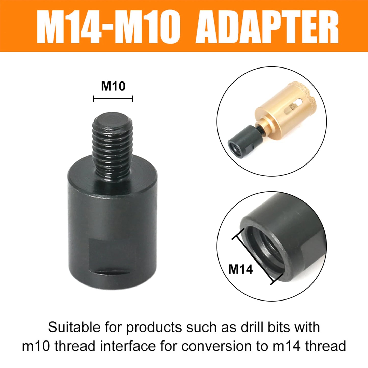 Angle Grinder Adapter Converter M10 M14 5 8-11 Adapte Arbor Connector