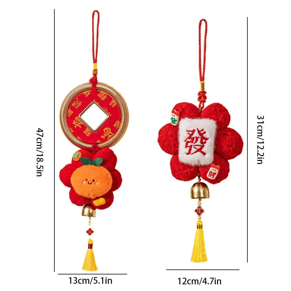 New Year of The Horse Plush Ornament Festive Red Hanging Decoration Horse Pendant Spring Festival Home Atmosphere New Decoration Peaceful Pleasures Health and Wellness