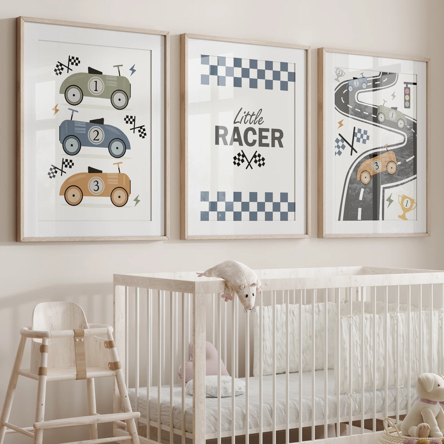 3pcs Minimalist,Cartoon Car Racing Track Theme Wall Art Print Canvas Painting Poster Picture For Bedroom,Kids Room Home Decor Peaceful Pleasures Health and Wellness