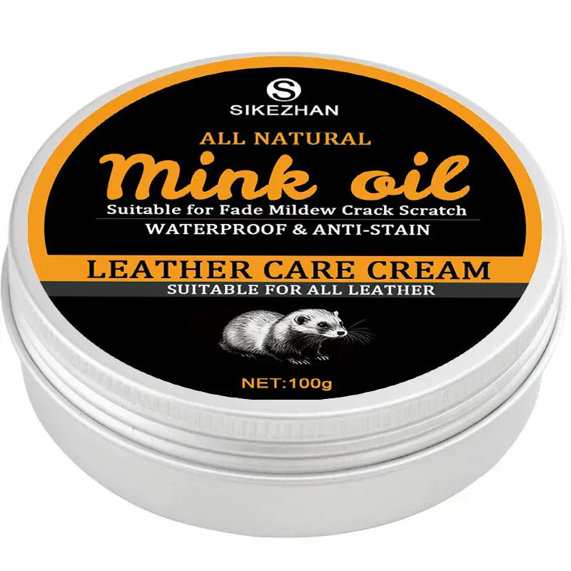 Mink Oil Leather Conditioner & Shoe Polish – 100g/50g Balm