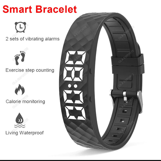 Smart Bracelet LED Digital Waterproof Smart Clock Smartband With running pedometer Monitor Smart Band Vibration Alarm Reminder Peaceful Pleasures Health and Wellness