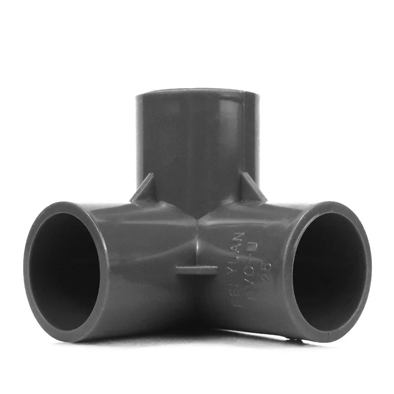 20/25/32/40/50mm PVC Pipe Connector Straight Elbow Tee Cross Joints Water Pipe Adapter 3/4 Ways Supply Joint DIY Accessories Peaceful Pleasures Health and Wellness 3-black 40mm