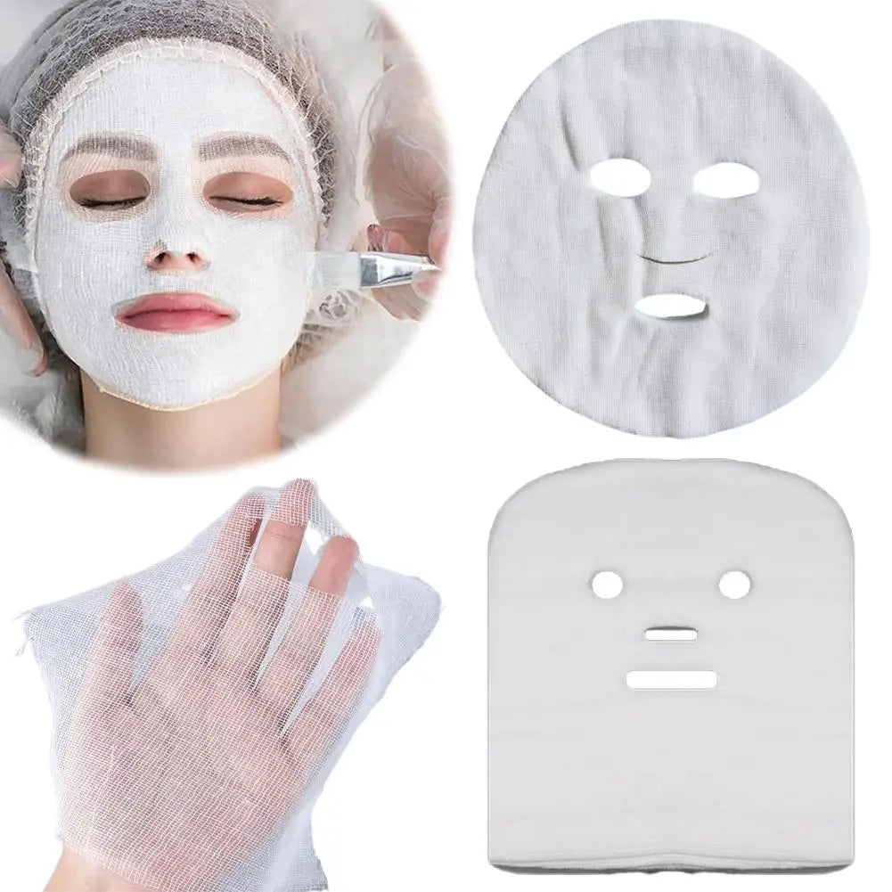 50-Pack Precut Gauze Facial Mask Sheets – DIY Spa Skincare