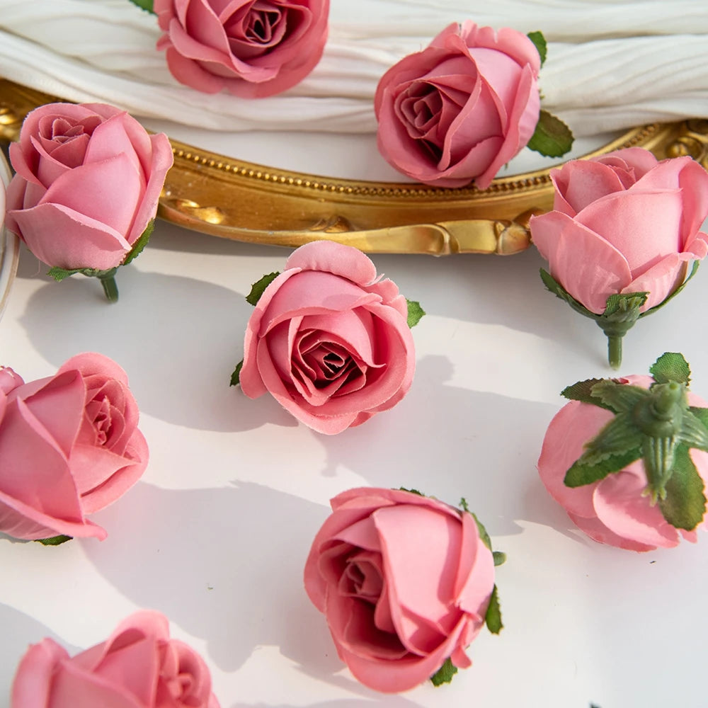 Artificial Silk Rose Flower Heads – Wedding & DIY Decor
