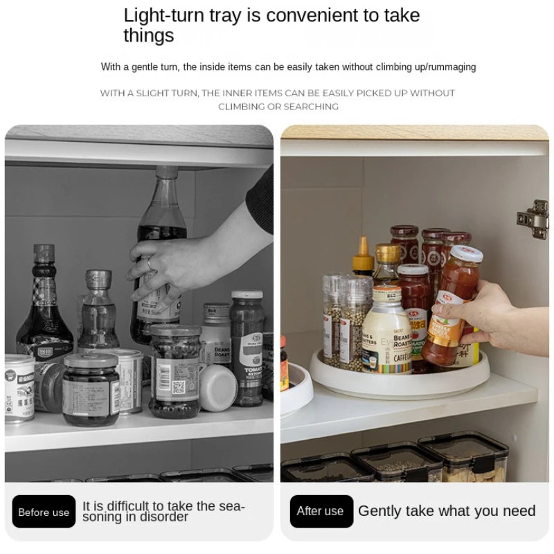 360° Rotating Spice Rack Turntable | Non-Skid Kitchen Organizer