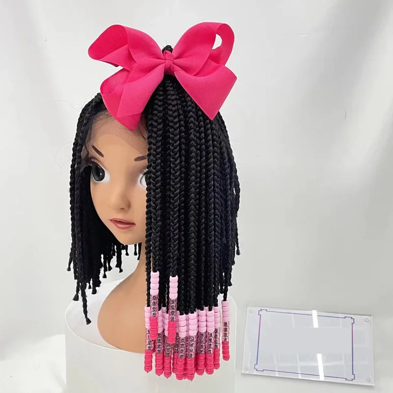 Kids Braid Ponytail dreadlock Extension with Bowknot Tie Clip in Braids Hair Extensions Wig Extensions for Girls kids Wigs Peaceful Pleasures Health and Wellness