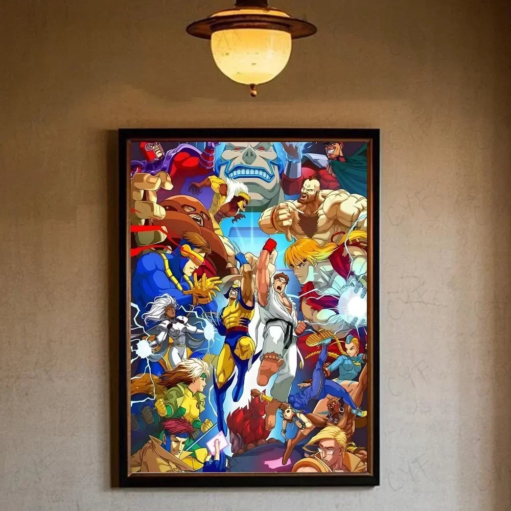 Street Fighter Canvas Wall Art Poster | Gaming Room Decor