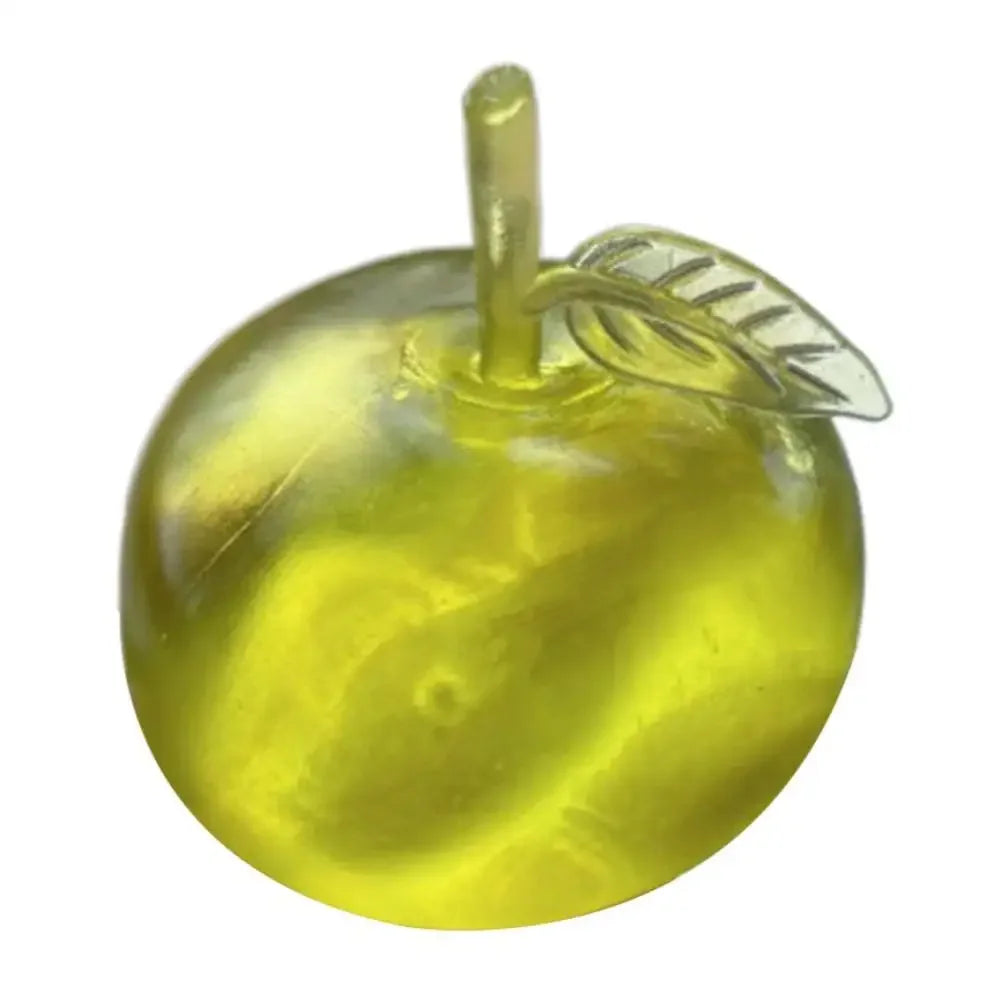 Green Apple Squishy Slow Rising Squeeze Toy Soft Transparent Decompression Stress Relief Ball Party Favor Gift For Kids Adults Peaceful Pleasures Health and Wellness Green Apple