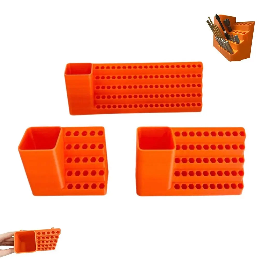 Screwdriver Bit Organizer Rack – 20/25/50/100 Hole Holder