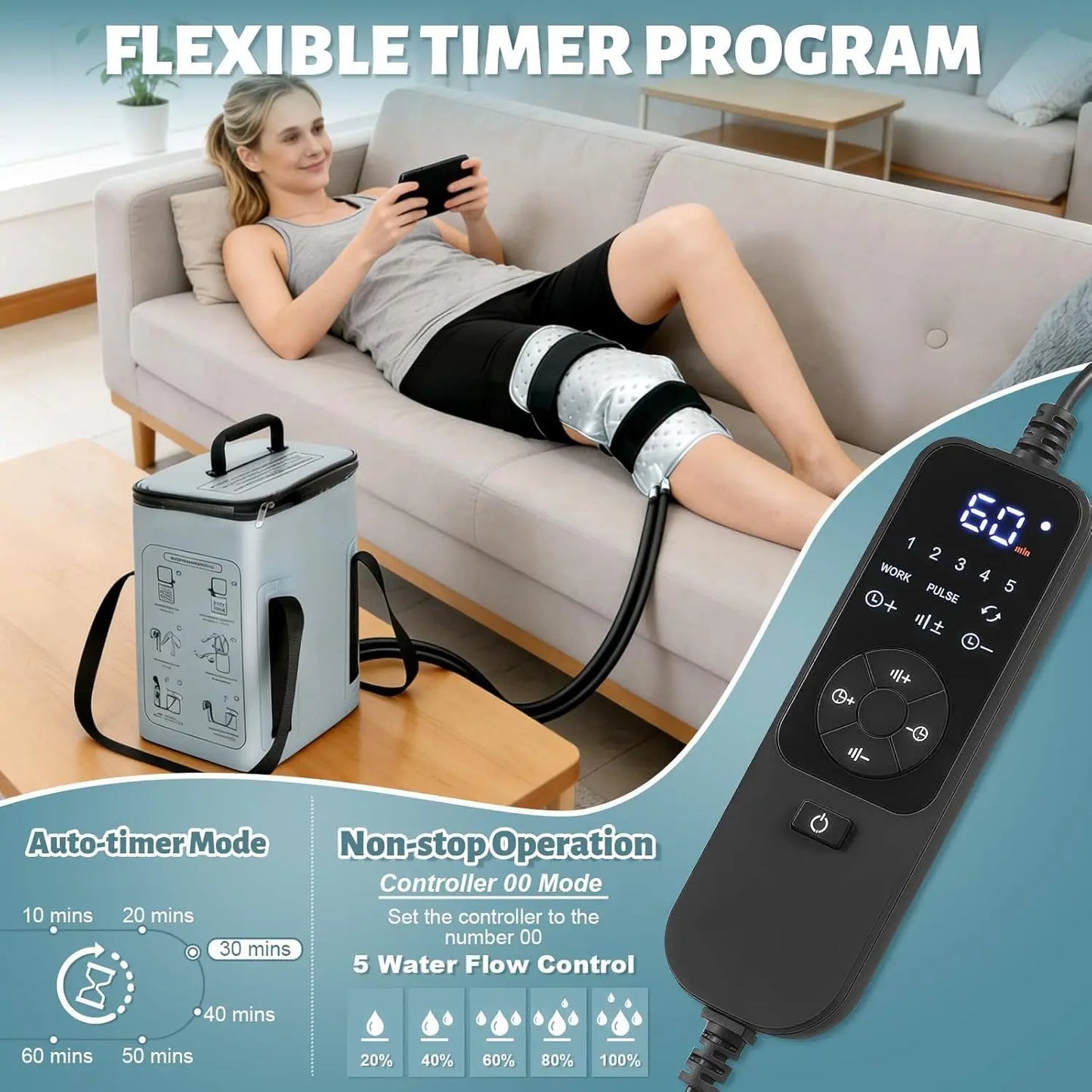MagCellapy Cold Therapy Ice Compression Machine | Knee Recovery