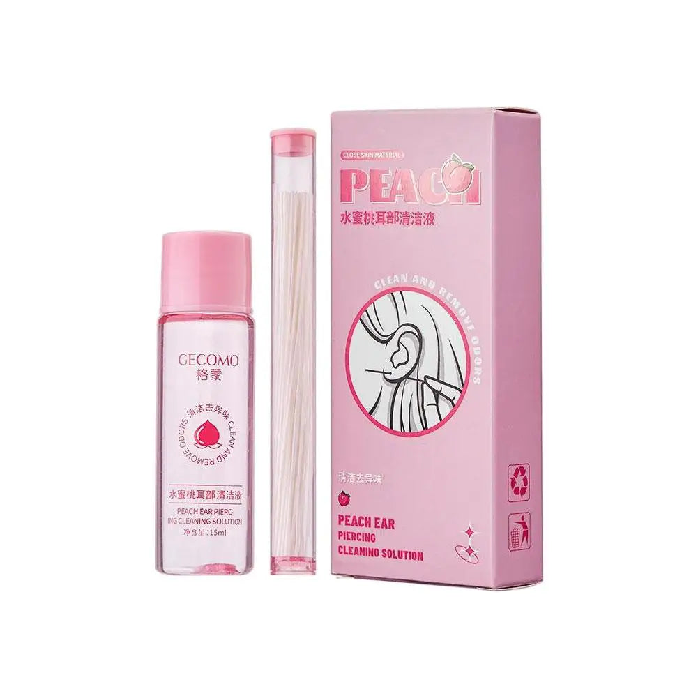 Ear Piercing Cleaning Kit – 60 Soft Lines & Gentle Solution