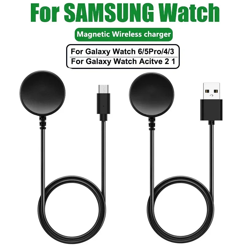 For Samsung Galaxy Watch 8/7/6/5pro/5/4/3 Active 2 Portable USB Cable Fast Charging Dock Station Magnetic Watch Wireless Charger Peaceful Pleasures Health and Wellness