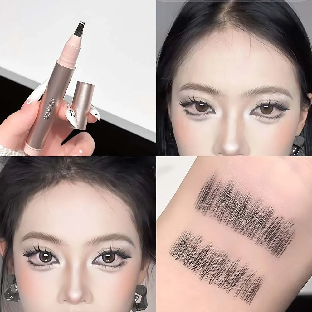Waterproof Multi-Tip Liquid Eyebrow Pen – Long-Lasting & Natural