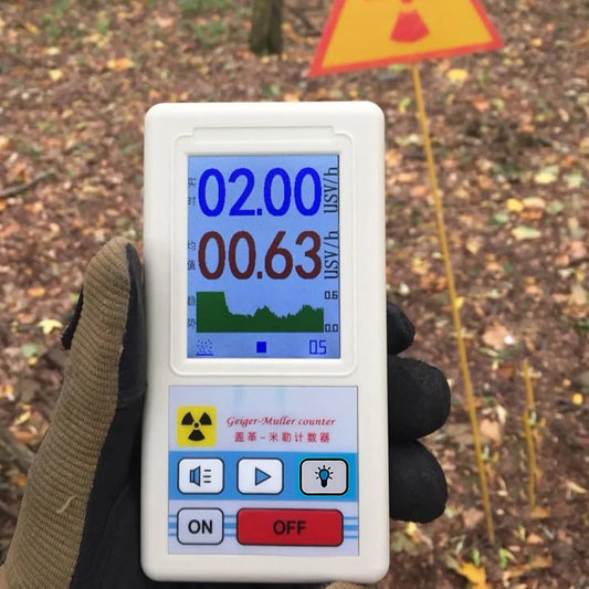 BR-6 Geiger Counter Nuclear Radiation Detector Personal Dosimeter X-ray Beta Gamma Detector LCD Radioactive Tester Marble Tool Peaceful Pleasures Health and Wellness