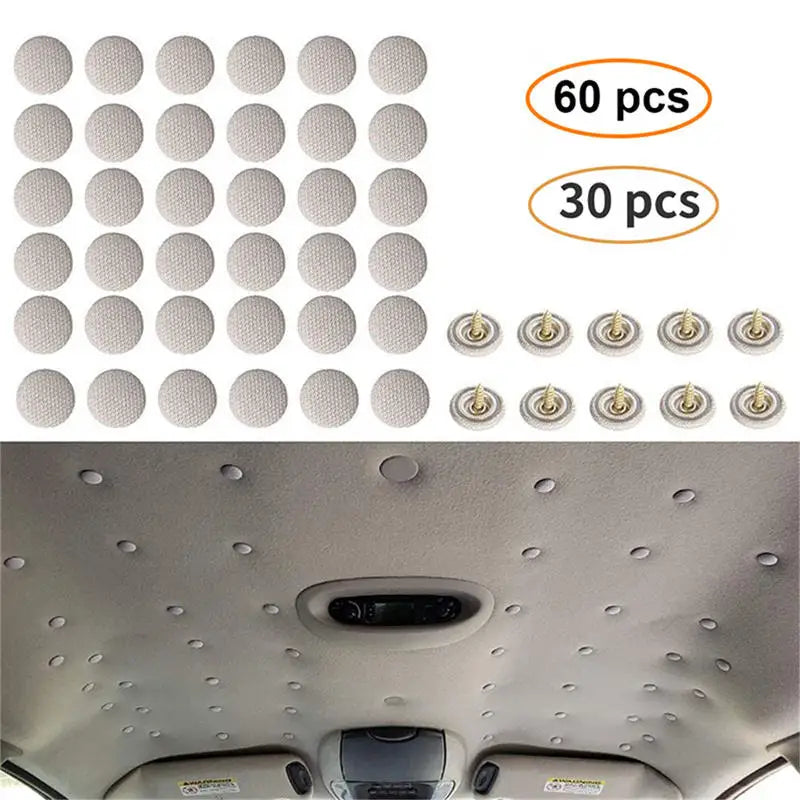 10/30/60pcs Car Roof Buckle Roof Cloth Detachment Repair Special Fixing Buckle Interior Roof Fabric Sagging Fixing Buckle Kit Peaceful Pleasures Health and Wellness