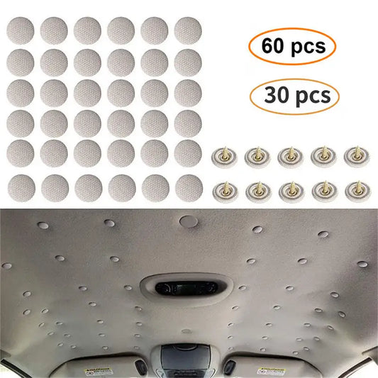 10/30/60pcs Car Roof Buckle Roof Cloth Detachment Repair Special Fixing Buckle Interior Roof Fabric Sagging Fixing Buckle Kit Peaceful Pleasures Health and Wellness