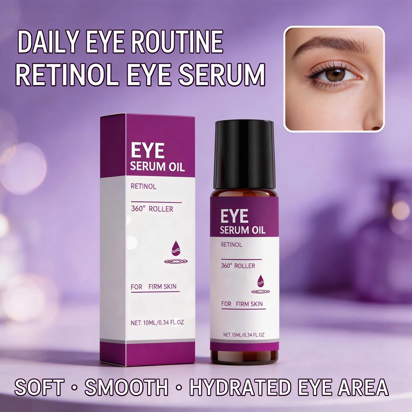 Retinol Eye Serum Anti Dark Circle Firming Lifting Skin Remove Eye Bag Eye Contour Moisturizing Essence Smoothing Eye Care 10ml Peaceful Pleasures Health and Wellness
