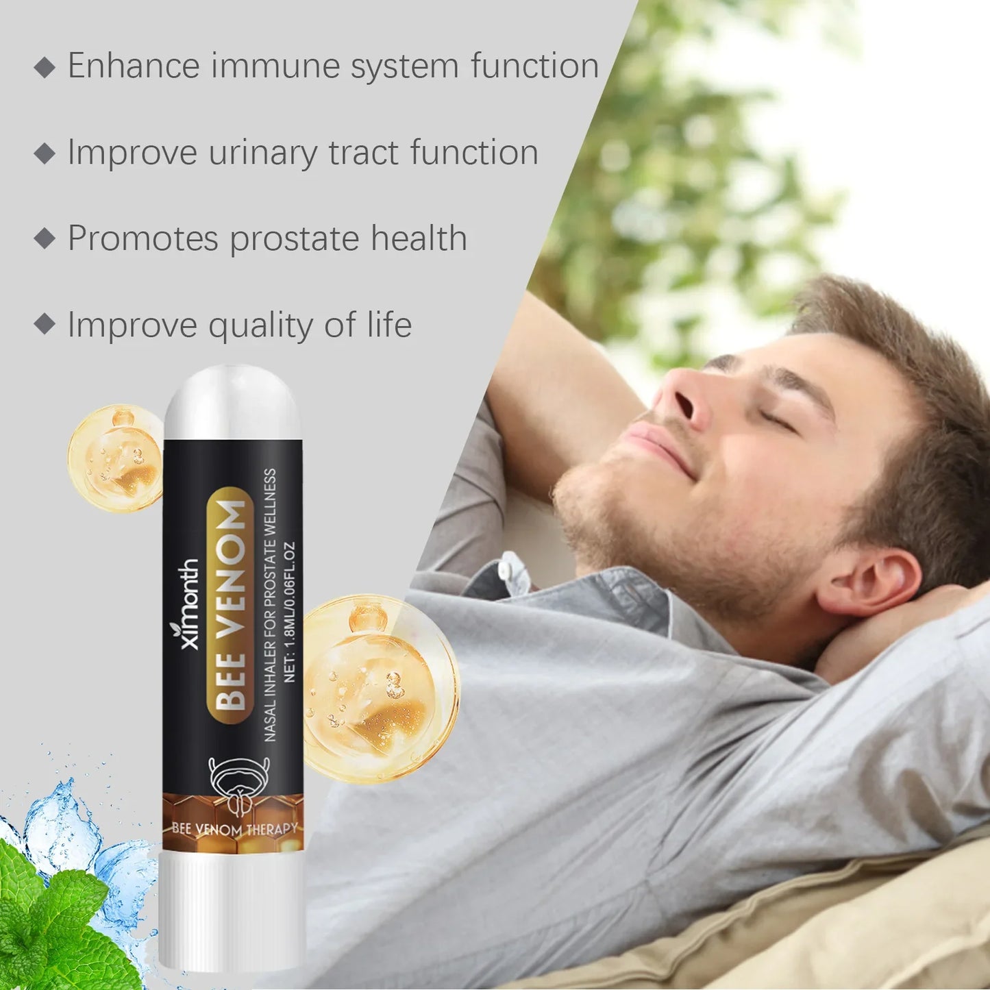Ximonth Cooling Mint Nasal Inhaler Stick for Men – Energy Refresh