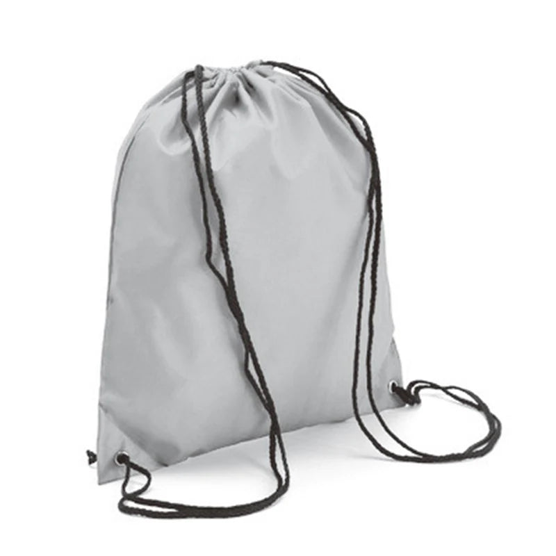 Drawstring Backpack Storage Bag Solid Color Portable for School Sport Travel Shoes Cycling Storage Bag Solid Color Portable Peaceful Pleasures Health and Wellness