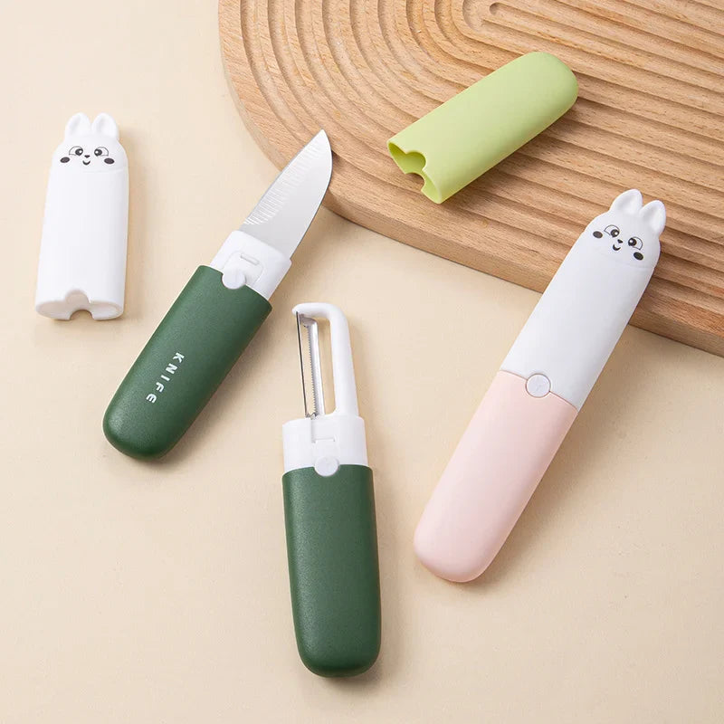Stainless Steel Paring Knife – Portable Fruit & Veggie Peeler