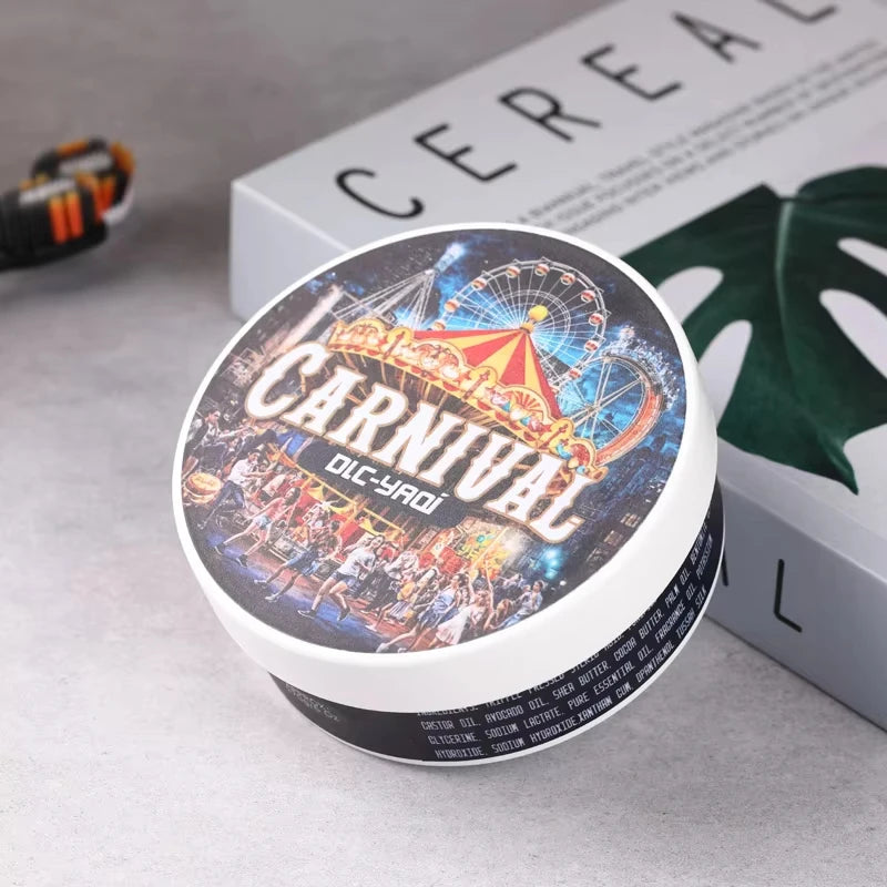 2026 YAQI New Arrival CARNIVAL Atisan Shaving Soap for Men 170g Artisanal Lather Beard Grooming Essential Peaceful Pleasures Health and Wellness