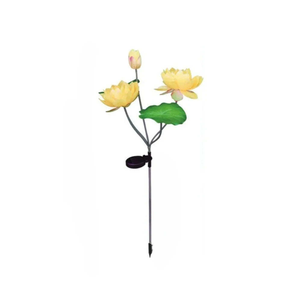 Solar Lotus Flower LED Garden Light | Outdoor Lawn Decor